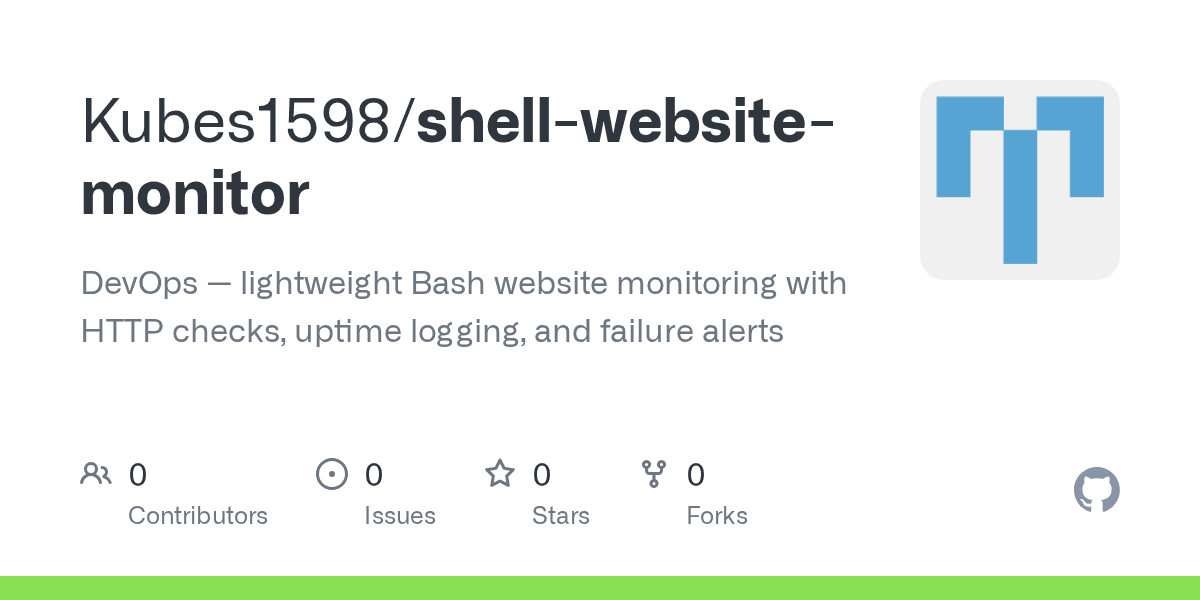 Shell Script Website Monitor