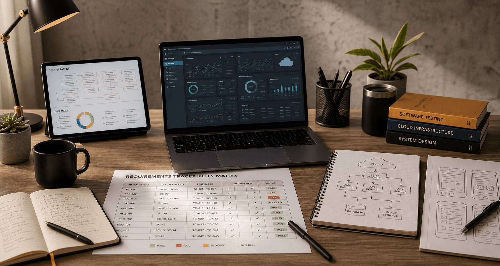 Requirements, testability, cloud infrastructure, and product build workflow